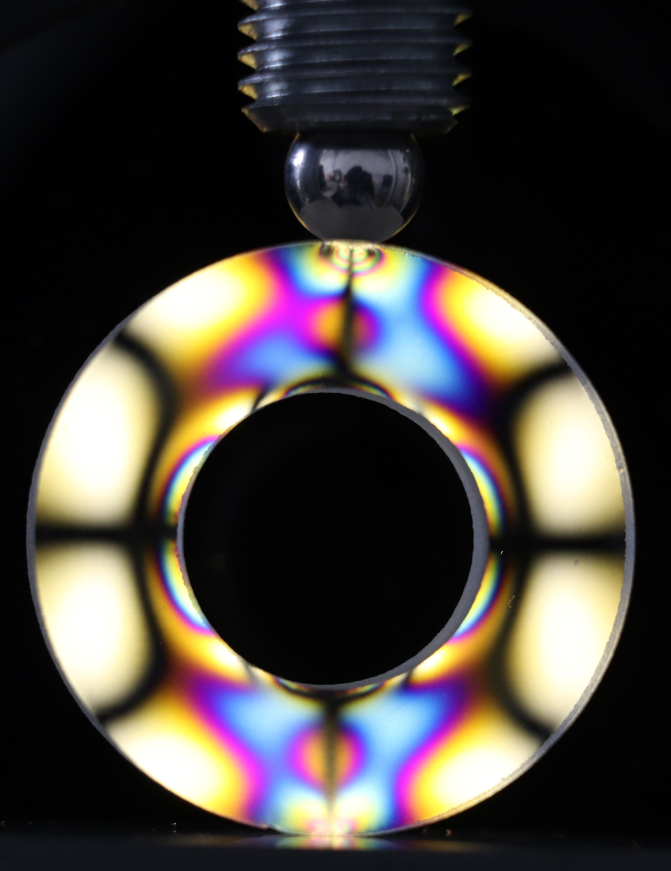 Photoelasticity demonstration